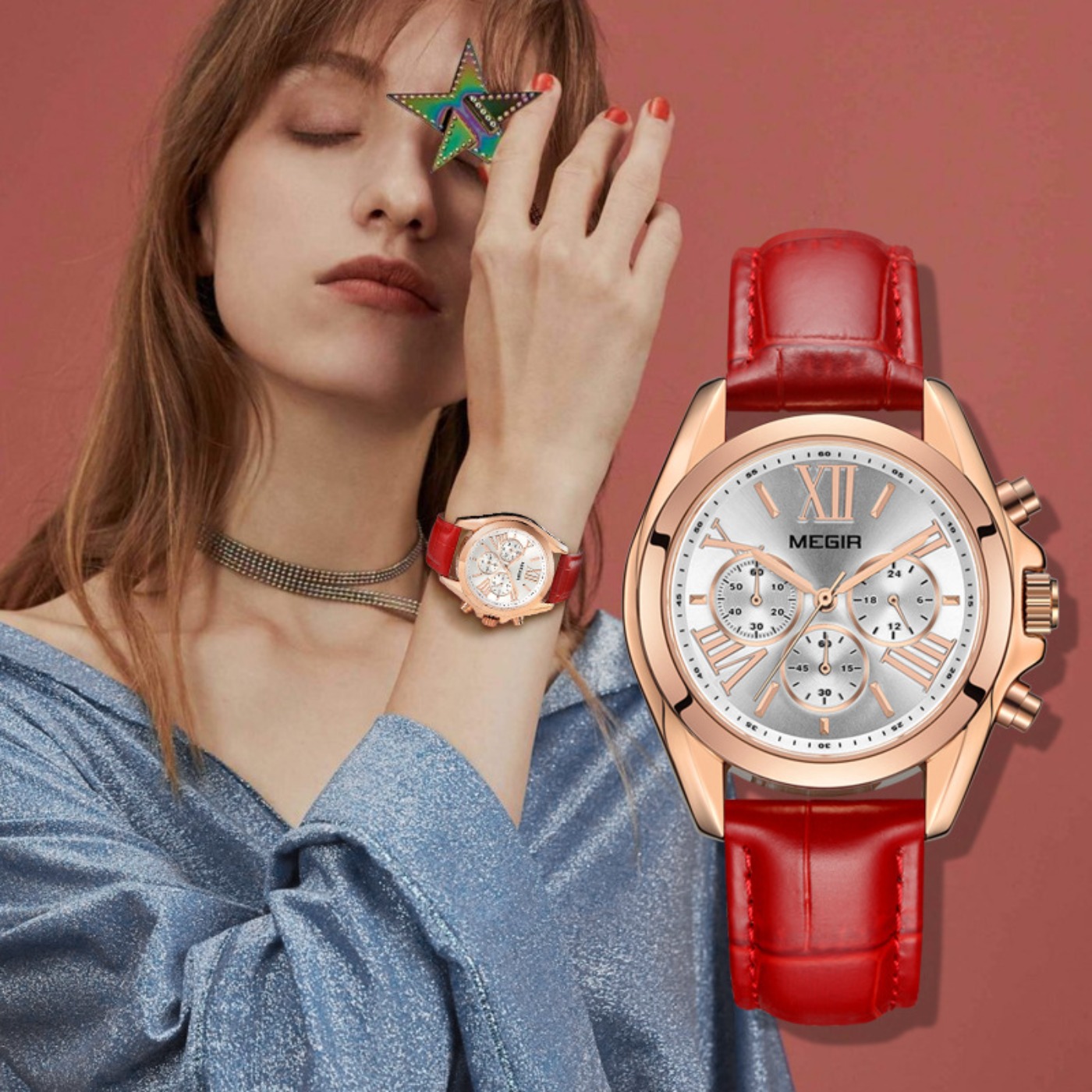 Luxury Watch & Jewellery Recensioni - MEGIR New Luxury Leather Watch Women