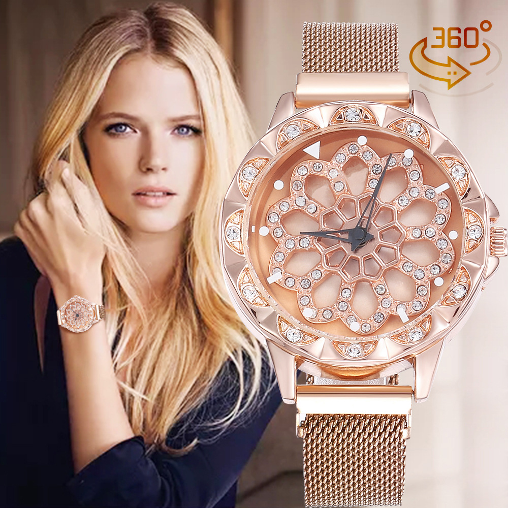 Luxury Watch Girl - Fashion Women Flower Rhinestone Wrist Watches