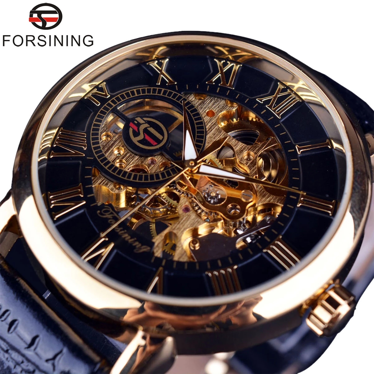 Luxury Watch Packaging Box - Forsining 3d Logo Design Hollow Engraving