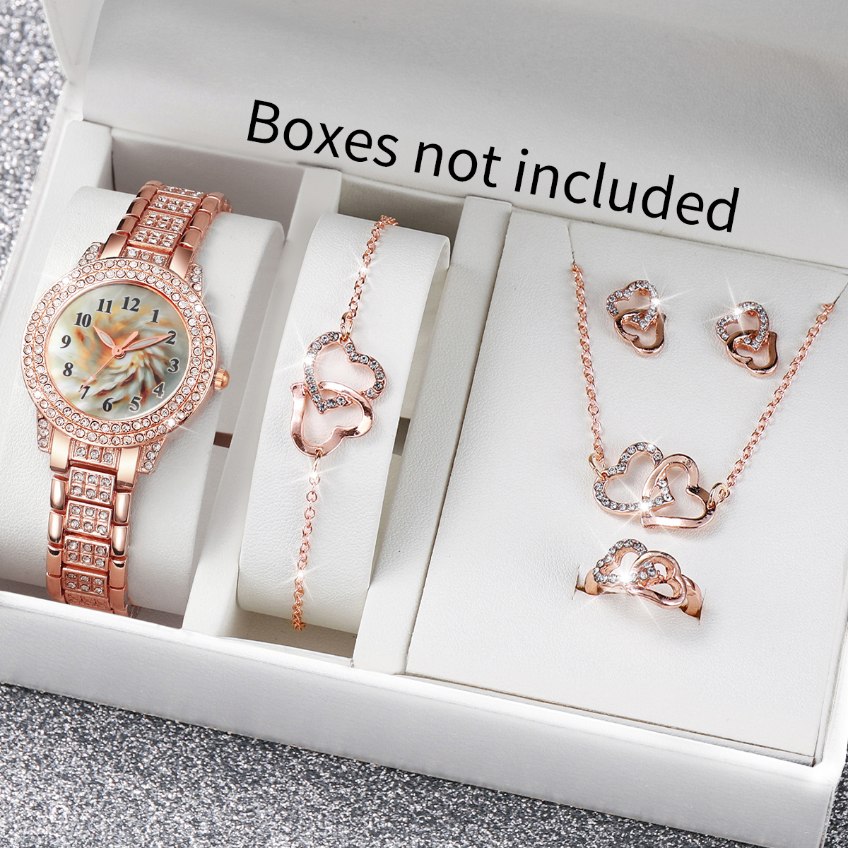 6PCS Luxury Rhinestone Women Q - Luxury Watch Packaging Box recension och pris