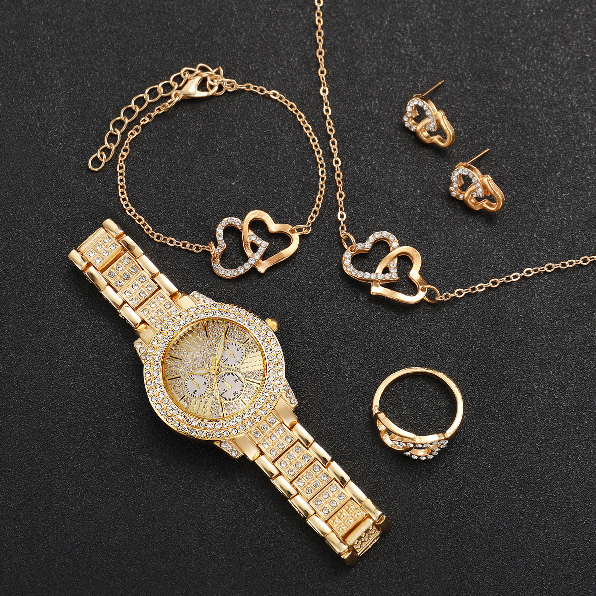 6PCS Luxury Rhinestone Women W - Luxury Watch Travel Case recension och pris
