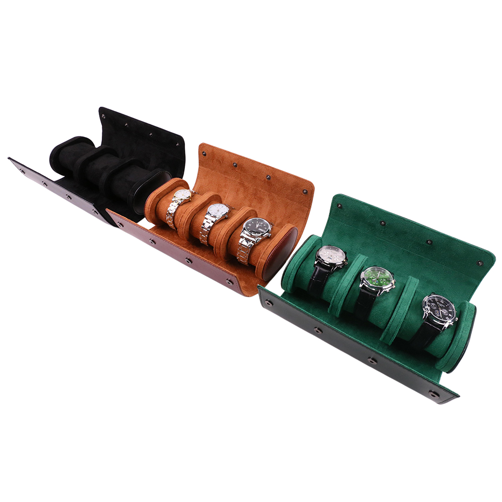 Luxury Portable 3 Slots PU Lea - Luxury Watch Travel Case recension och pris