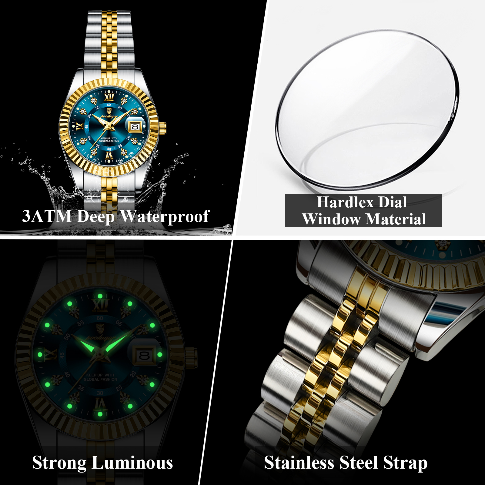 POEDAGAR Top Luxury Watch For  - Luxury Watch Girl recension och pris