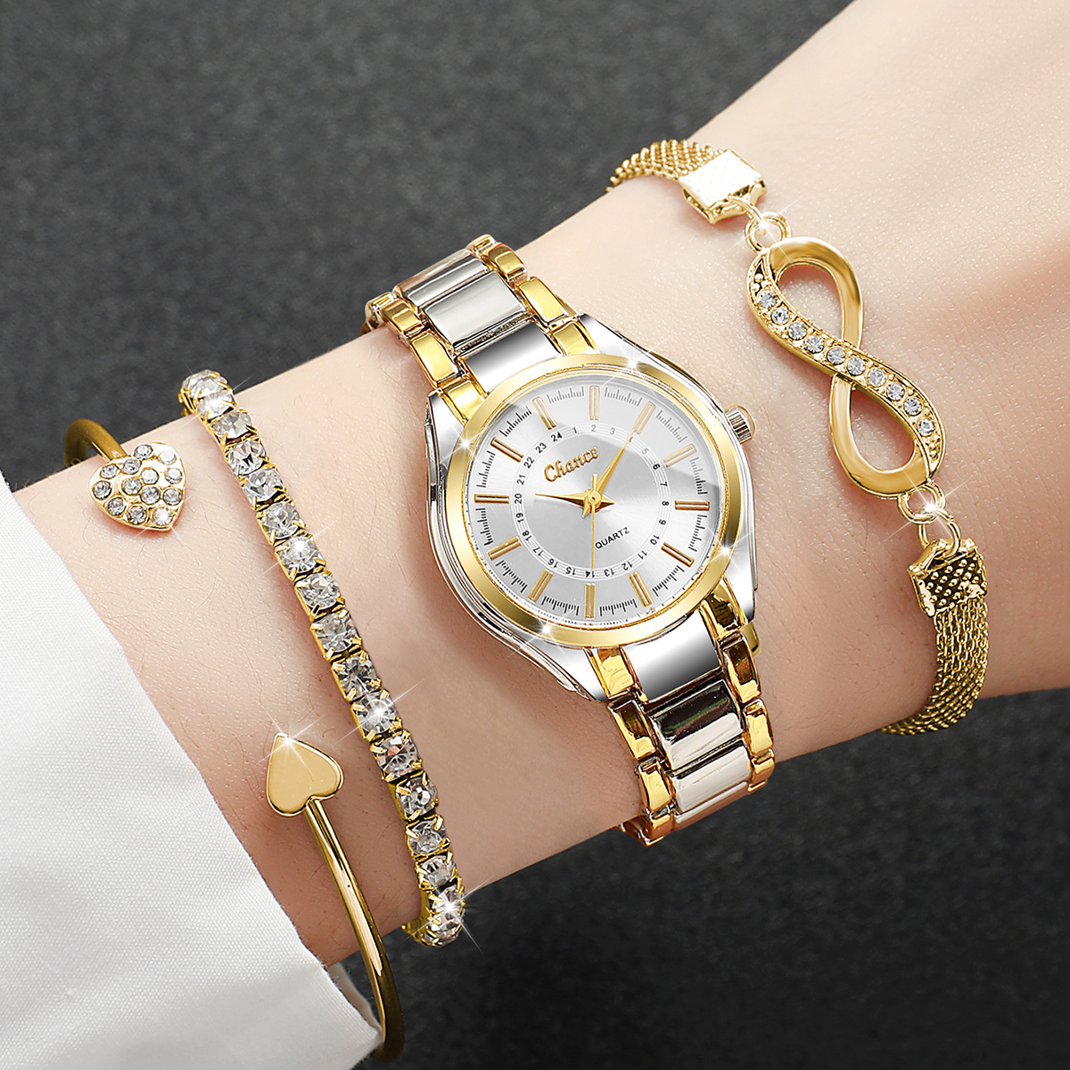 4PCS Elegant Women Watches Bra - Luxury Watch Packaging Box recension och pris