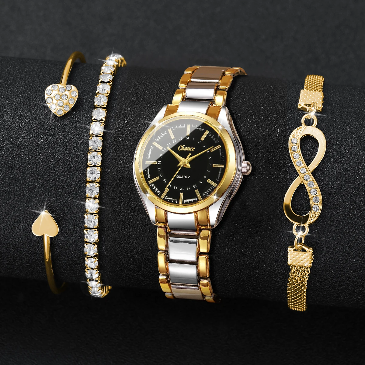 4PCS Elegant Women Watches Bra - Luxury Watch Packaging Box recension och pris