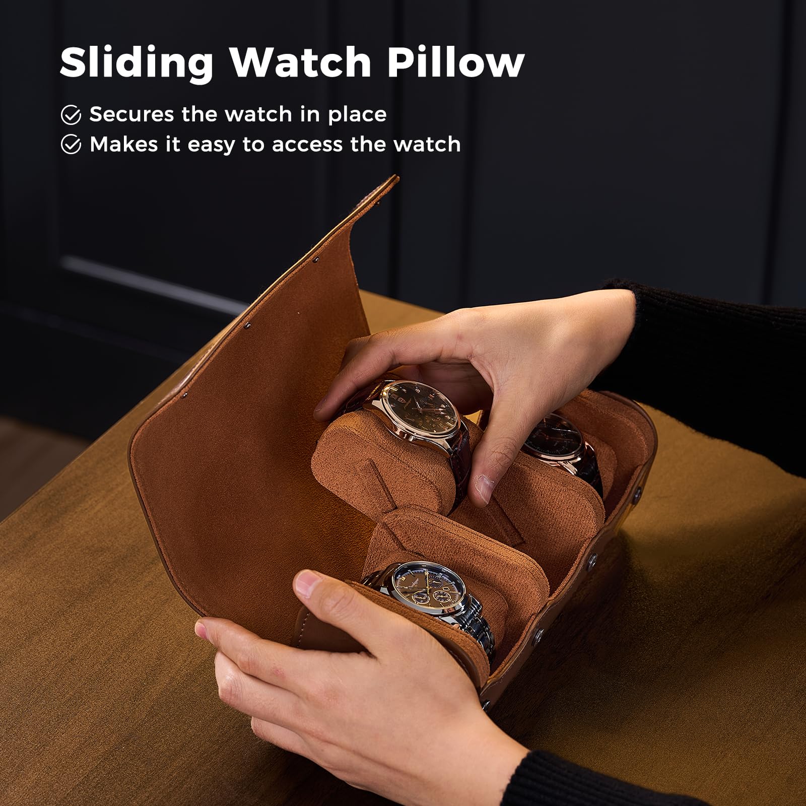 Luxury PU Leather Watch Case W - Luxury Watch Travel Case recension och pris