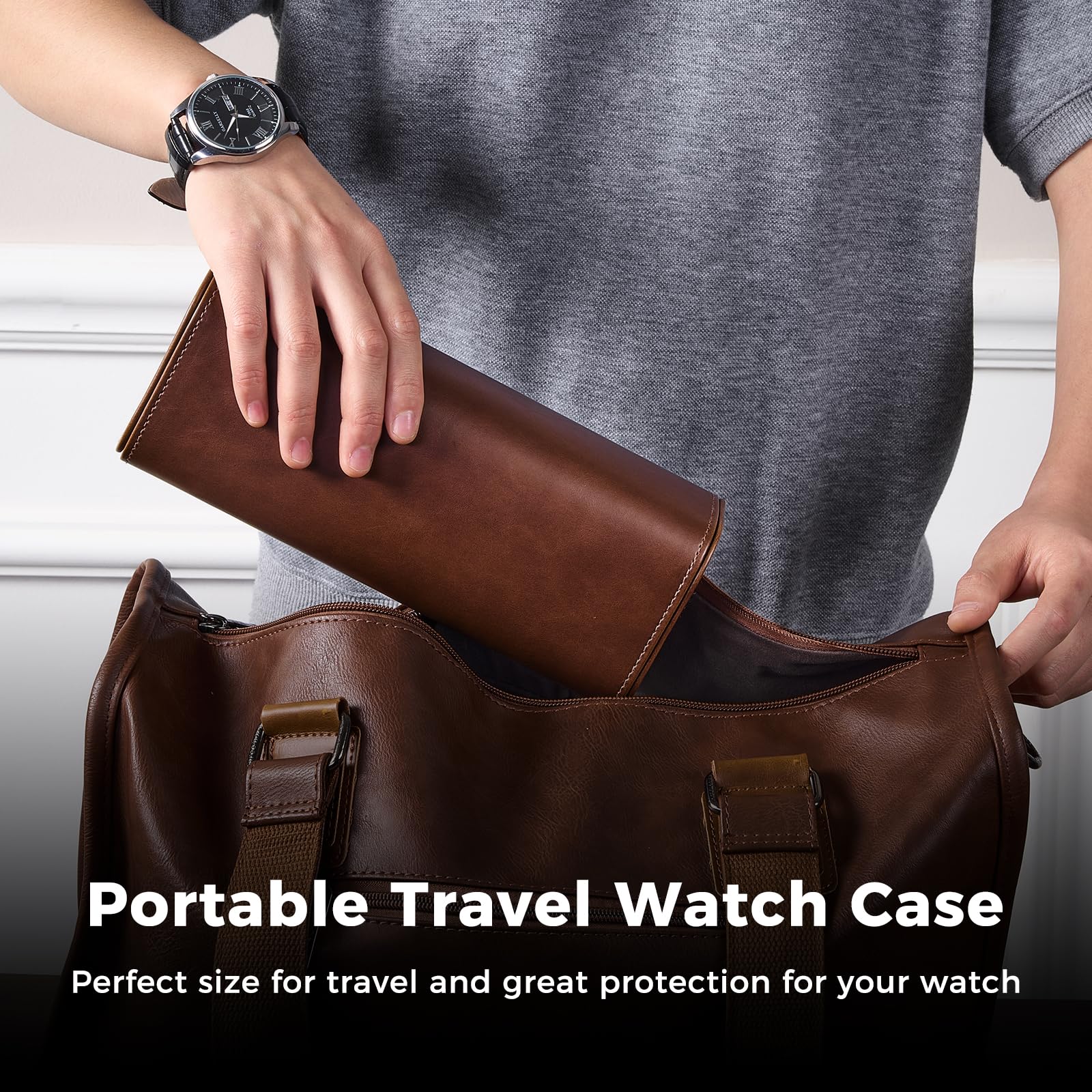 Luxury PU Leather Watch Case W - Luxury Watch Travel Case recension och pris