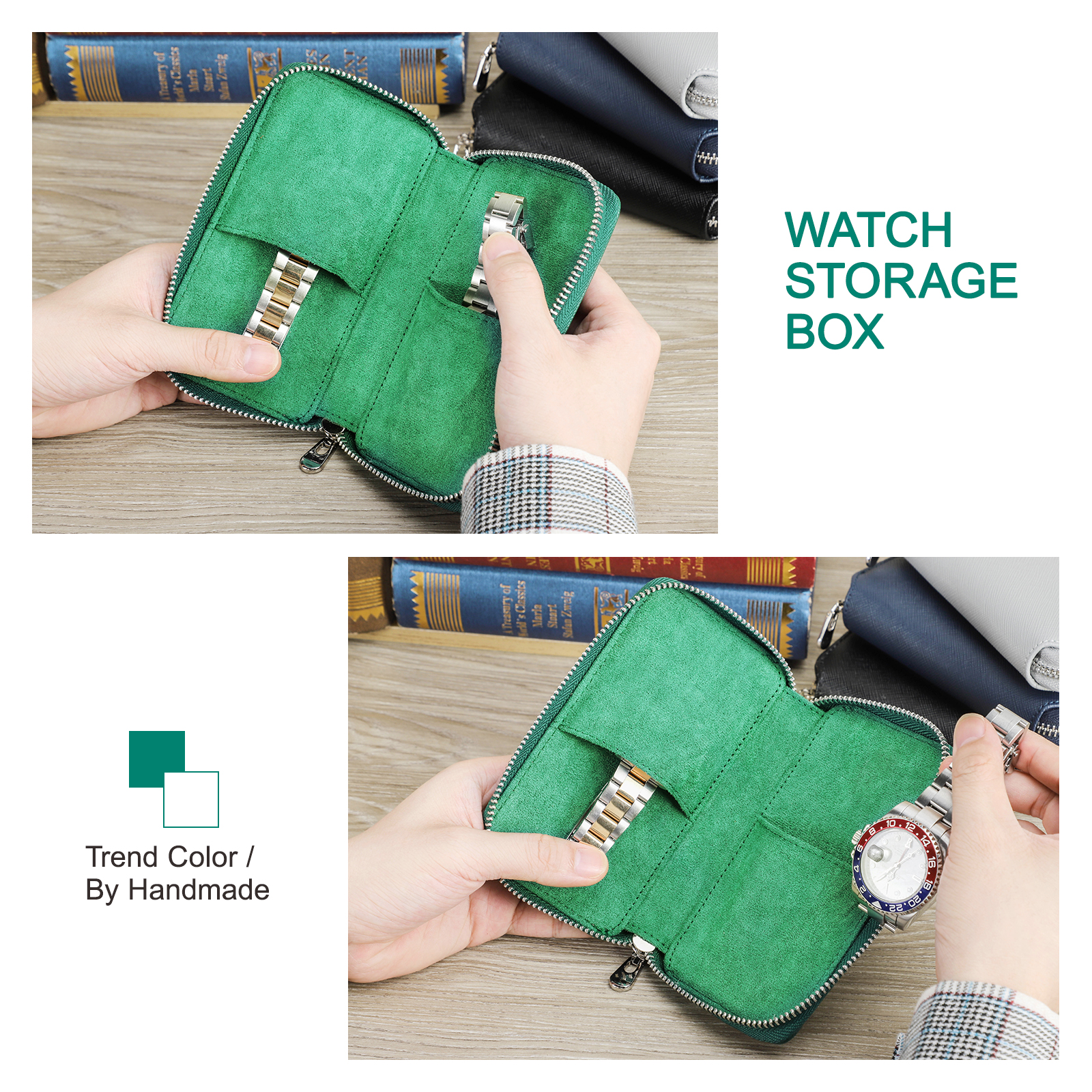 CONTACTS FAMILY Luxury Pouch w - Luxury Watch Travel Case recension och pris