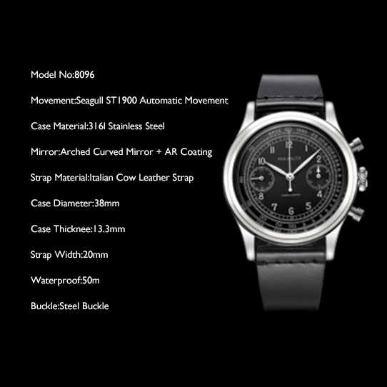 FARASUTE Men Chronograph Watch - Luxury Watch Repair recension och pris
