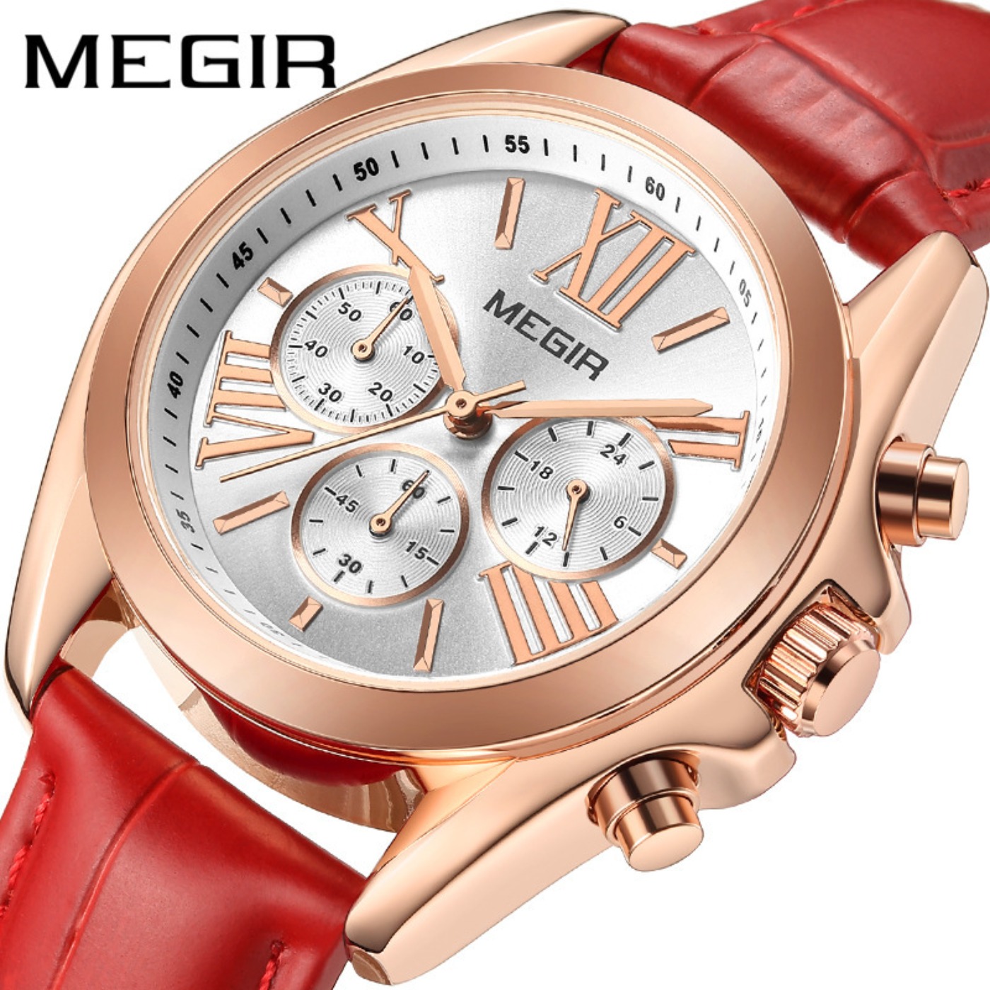 MEGIR New Luxury Leather Watch - Luxury Watch & Jewellery Recensioni recension och pris
