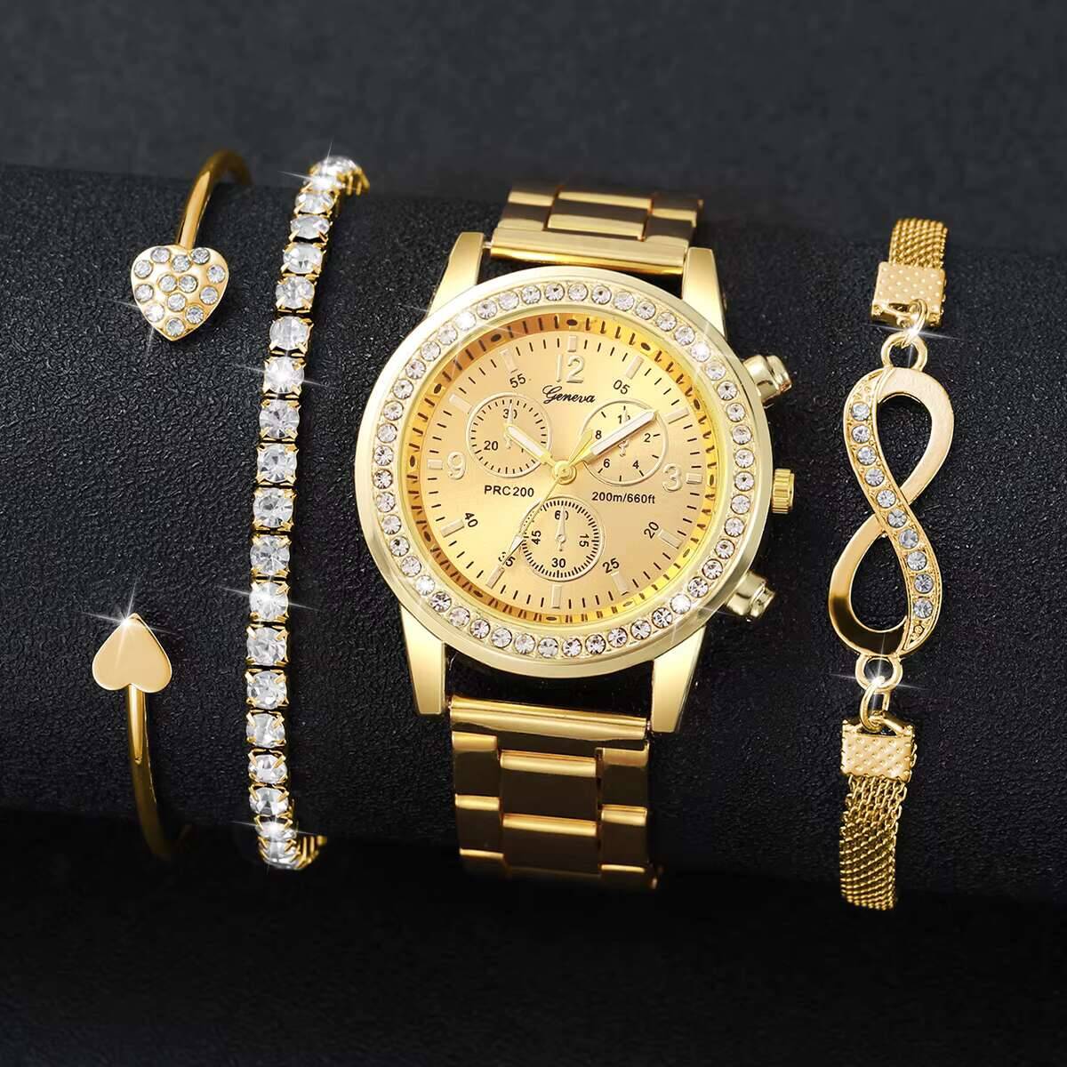 4PCS/Set Luxury Rhinestone Wom - Luxury Watch Packaging Box recension och pris
