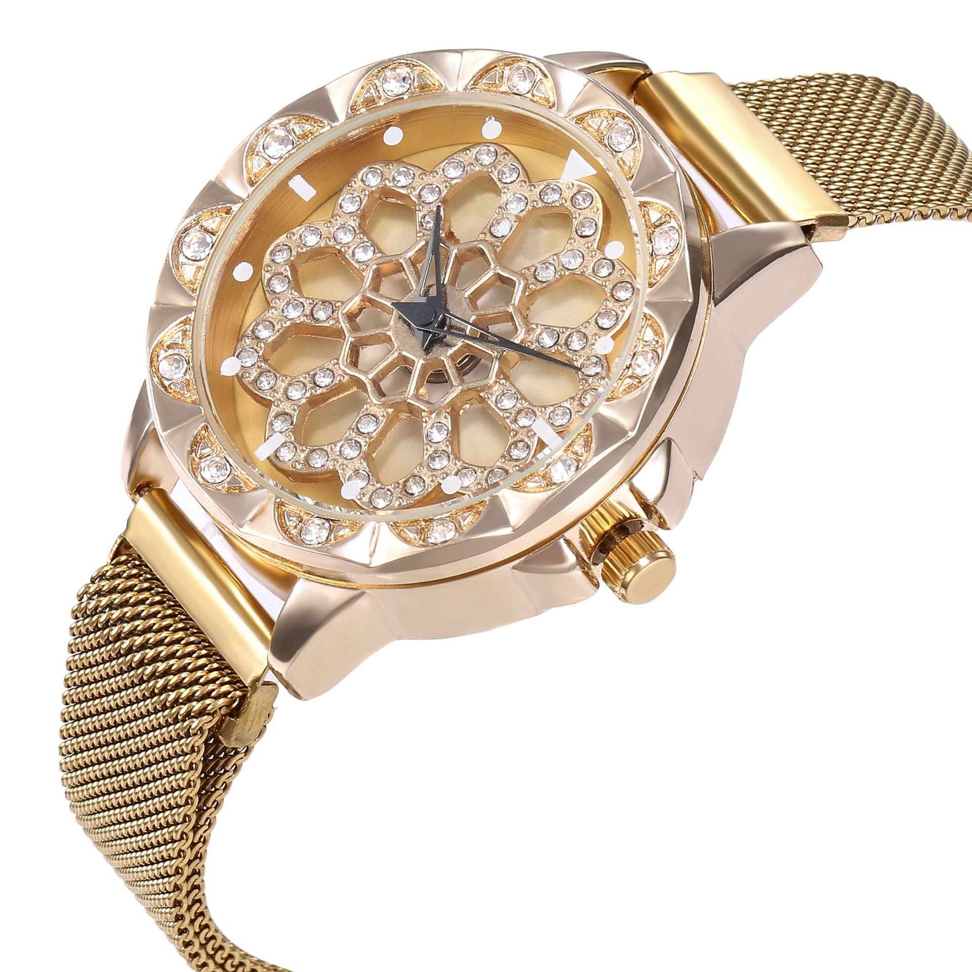 Fashion Women Flower Rhineston - Luxury Watch Girl recension och pris